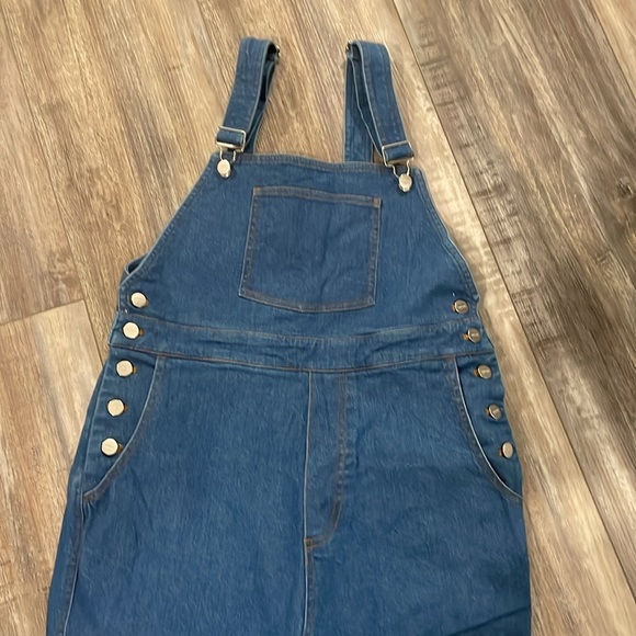 Capulet Lennon high waisted wide leg retro denim overalls size large - Picture 5 of 9